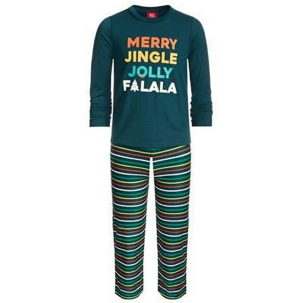 Family Pajamas Unisex Kids Matching Merry Jingle Mix It Pajama Set Size: L10/12